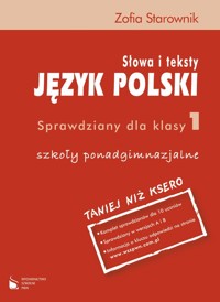 Język polski 1 Słowa i teksty Sprawdziany - Starownik Zofia - książka