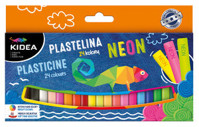 Plastelina Kidea, 24 kolory - neon (DRF-068913) -  - książka