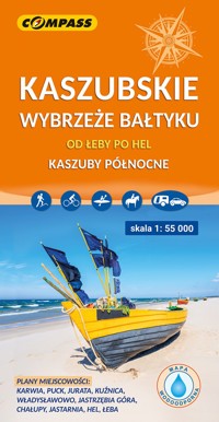 Kaszubskie wybrzeże Bałtyku – od Łeby po Hel. Mapa turystyczna w skali 1:55 000 (wersja wodoodporna) - zbiorowa praca - książka