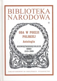 Oda w poezji polskiej. Antologia - pod redakcją - ebook