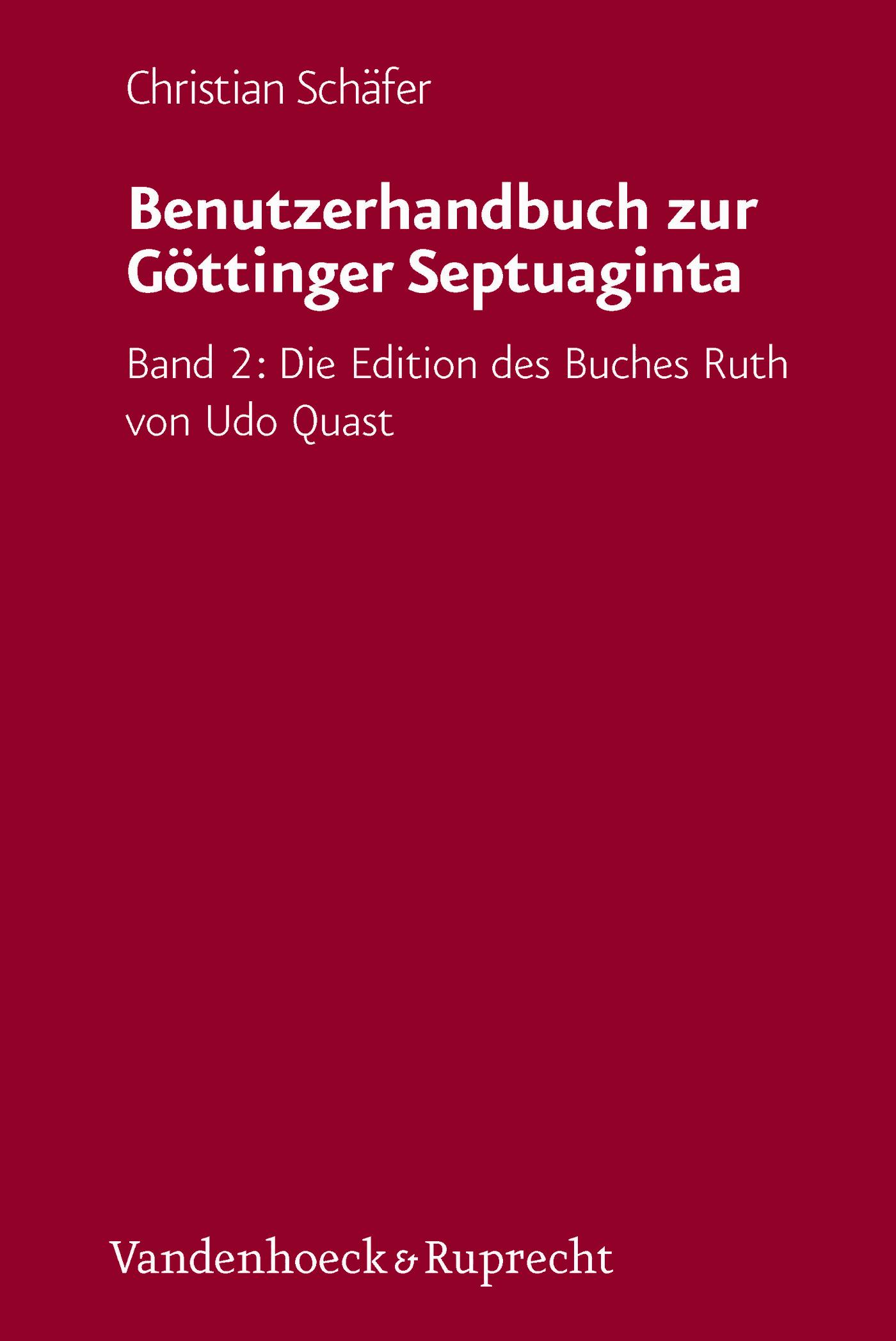 Benutzerhandbuch zur Göttinger Septuaginta