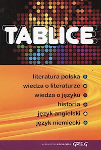 Tablice literatura polska wiedza o literaturze wiedza o języku historia język angielski język niemiecki -  - książka