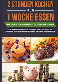 2 Stunden kochen für 1 Woche essen: Das Low Carb Kochbuch V3 für Sparfüchse - Zeit & Geld sparen mit 100 leckeren Meal Prep Rezepten unter 3 EUR, Wochenplaner sowie Skyr- und Nachtischrezepten - Low Carbster - ebook