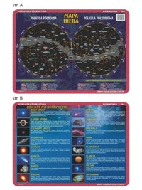 Podkładka edukacyjna 064 - Astronomia. Mapa nieba, obiekty astronomiczne -  - książka