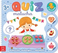 Quiz malucha. Książeczka edukacyjna z naklejkami z kaczuszką 3+ - Łanocha Katarzyna - książka