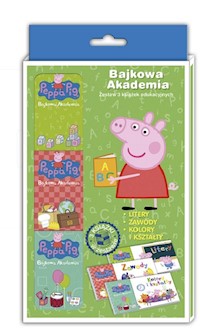 Peppa Pig Bajkowa Akademia Tom 1 Litery, zawody, kolory i kształty -  - książka