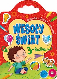 Wesoły świat 3-latka Edukacyjna książeczka z naklejkami -  - książka
