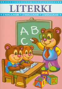 Literki z naklejkami -  - książka
