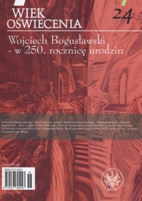 Wiek Oświecenia  24 Wojciech Bogusławski w 250 rocznicę urodzin -  - książka