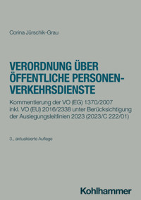 Verordnung über öffentliche Personenverkehrsdienste - Corina Jürschik-Grau - ebook