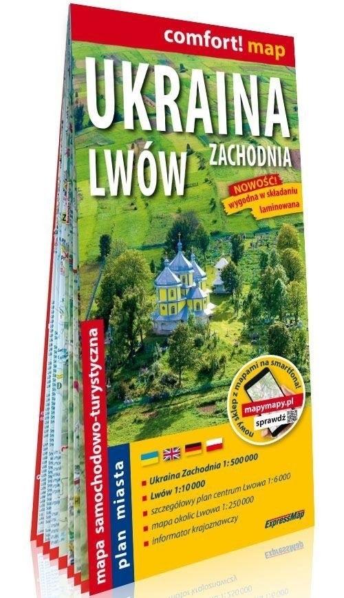 Comfort! map Ukraina zachodnia, Lwów 1:500 000 - zbiorowa praca - książka