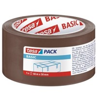 Taśma pakowa Tesa Basic 50mm x 66m - brązowa -  - książka