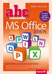 ABC MS Office 2016 PL - Jaronicki Adam - książka
