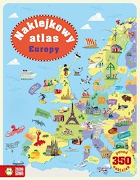 Naklejkowy atlas Europy - Melmoth Jonathan - książka