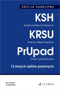 Kodeks spółek handlowych Krajowy Rejestr Sądowy Prawo upadłościowe -  - książka