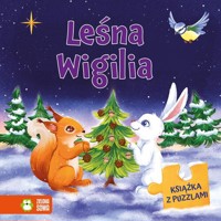 Leśna Wigilia. Książka z puzzlami -  - książka