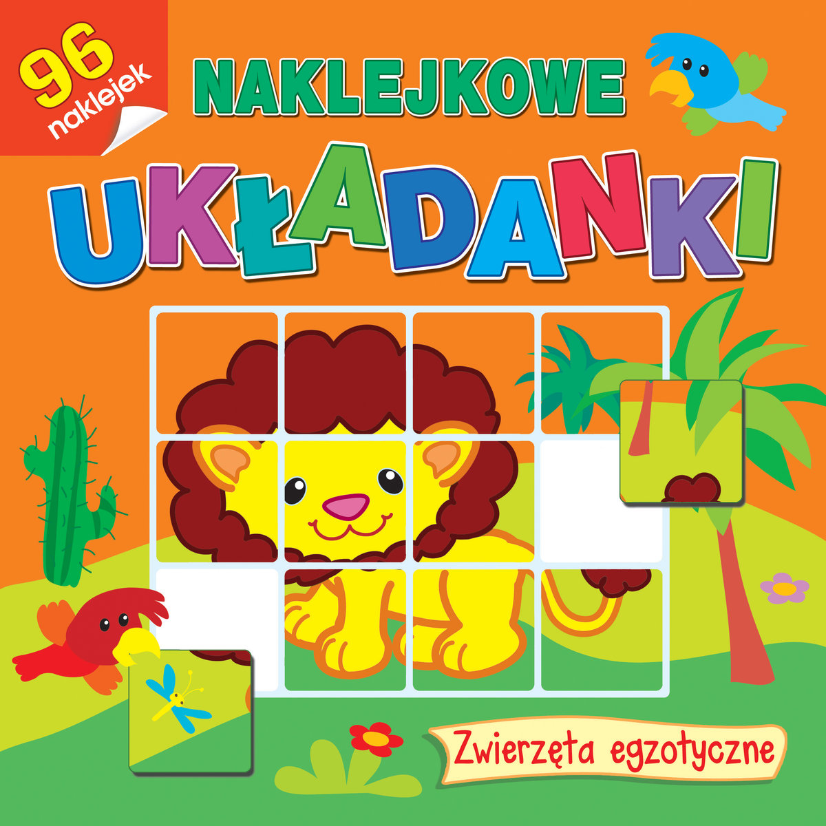 Naklejkowe układanki. Zwierzęta egzotyczne -  - książka