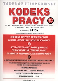 Kodeks pracy 2016 - Fijałkowski Tadeusz - książka