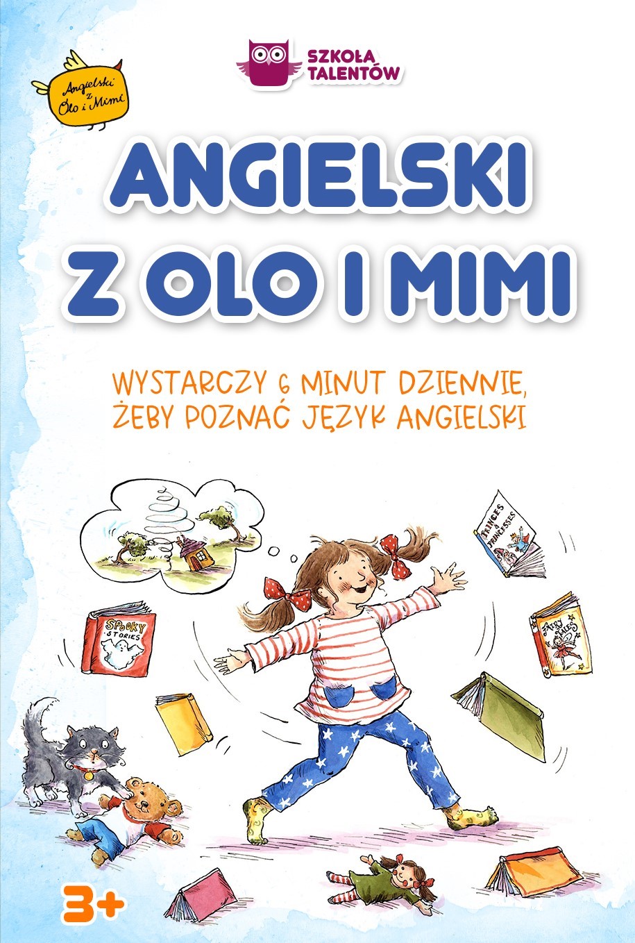 Okładka:Angielski z Olo i Mimi. Kurs języka angielskiego dla dzieci. Książki i słownik obrazkowy 