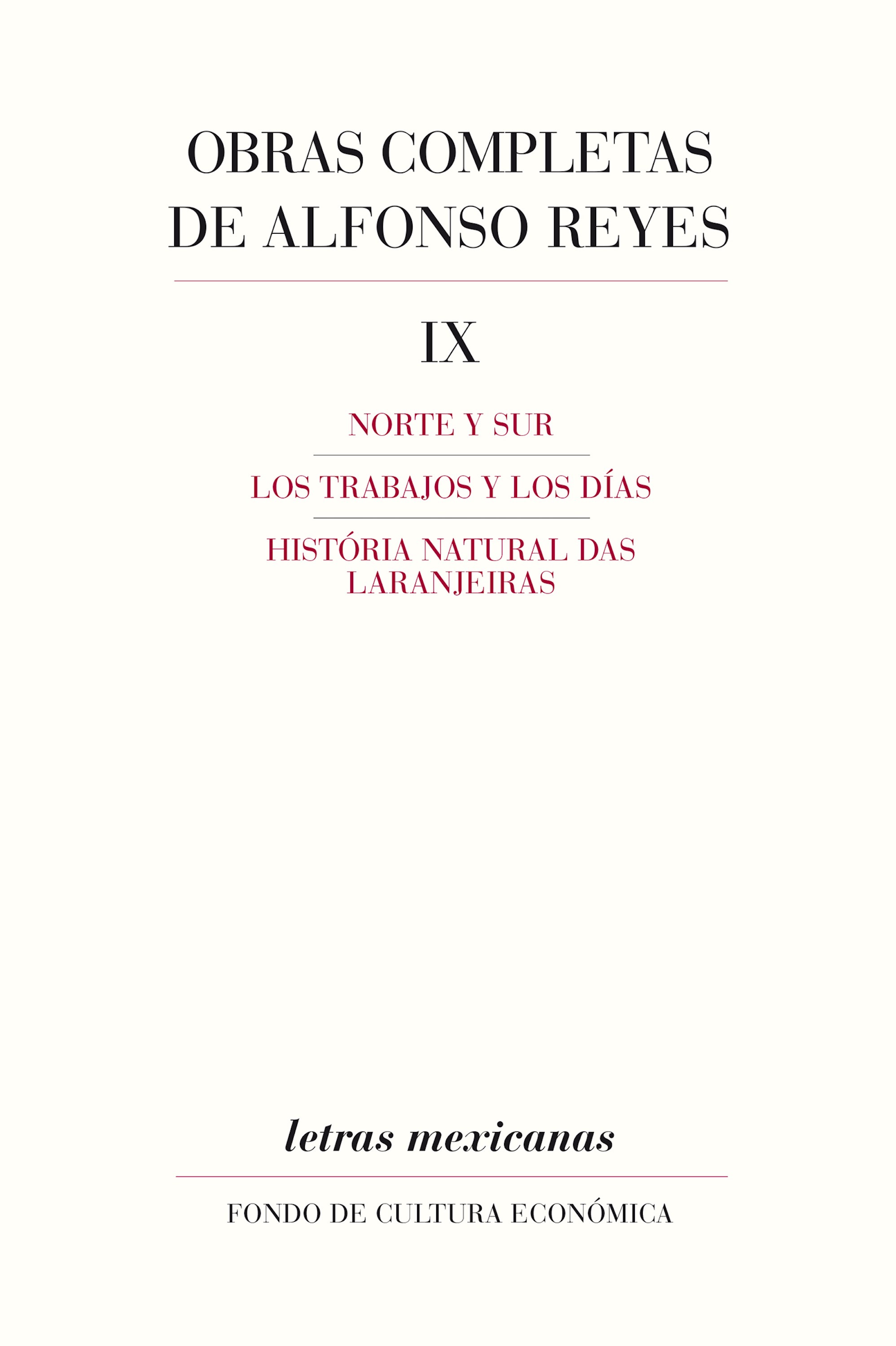 Obras completas, IX