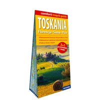 Toskania, Florencja, Siena, Piza. Laminowana mapa i przewodnik 2w1 - Kamila Kowalska - książka