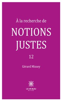 À la recherche de notions justes - Tome 12 - Gérard Missey - ebook