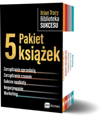 Brian Tracy Biblioteka Sukcesu - PAKIET 5 książek: Zarządzanie sprzedażą / Zarządzanie czasem / Sukces osobisty / Negocjowanie / Marketing - Tracy Brian - książka