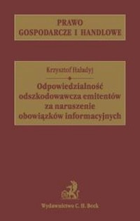 Odpowiedzialność odszkodowawcza eminentów za naruszenie obowiązków informacyjnych - Hoładyj Krzysztof - książka