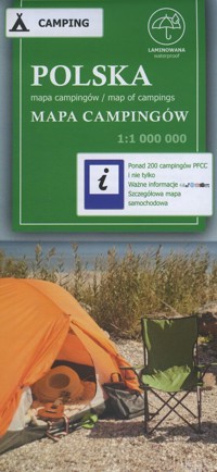 Polska. Mapa campingów w skali 1:1 000 000 - zbiorowa praca - książka