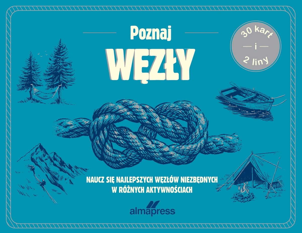 Poznaj węzły. Naucz się najlepszych węzłów niezbędnych w różnych aktywnościach (30 kart+2 liny) - Nico Mascellaro - książka
