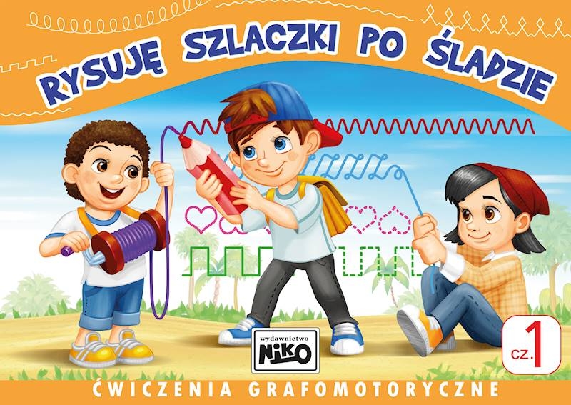 Rysuję szlaczki po śladzie. Ćwiczenia grafomotoryczne. Część 1 - zbiorowa praca - książka