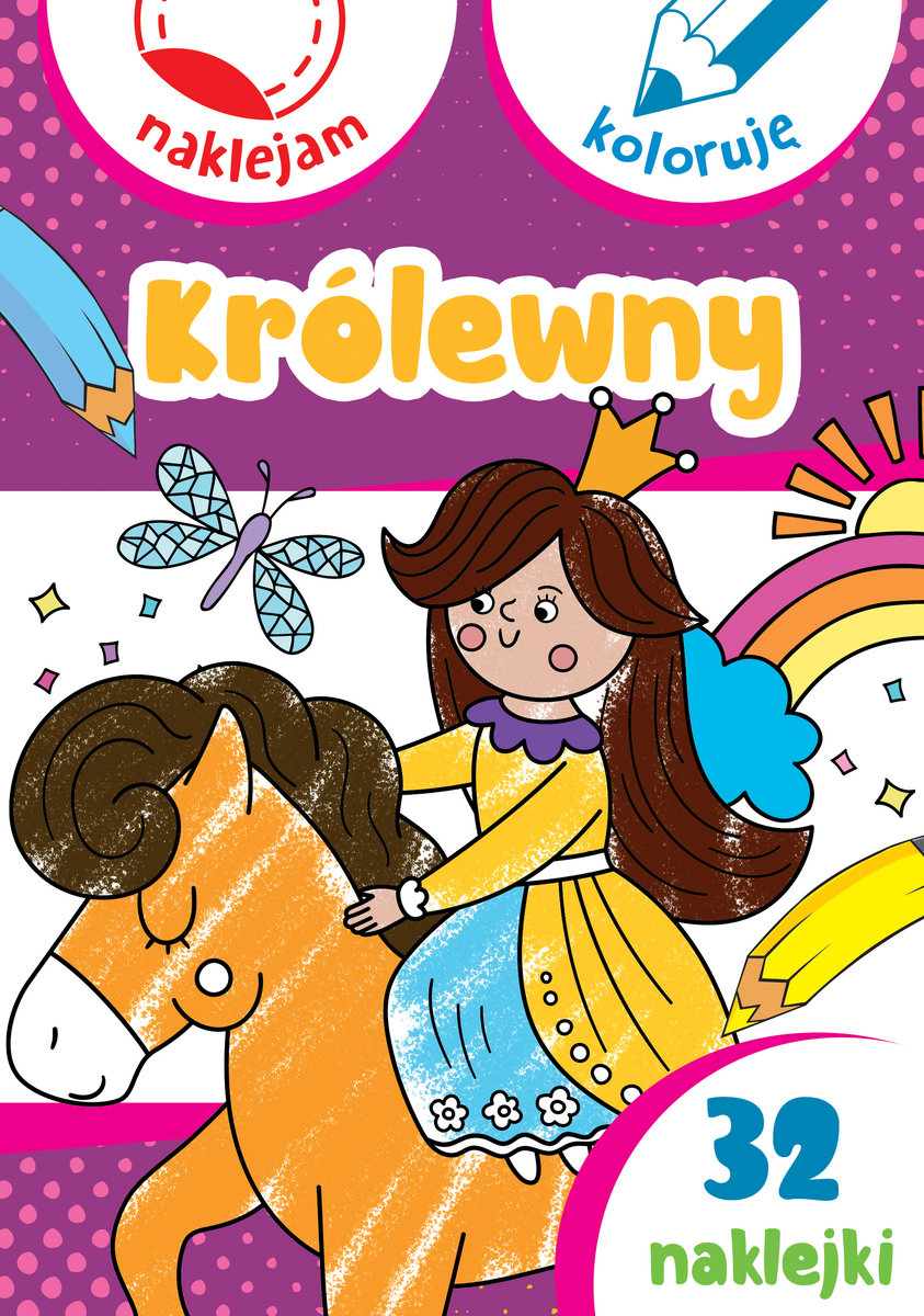 Królewny. Naklejam i koloruję - Anna Wiśniewska, Aleksander Małecki - książka
