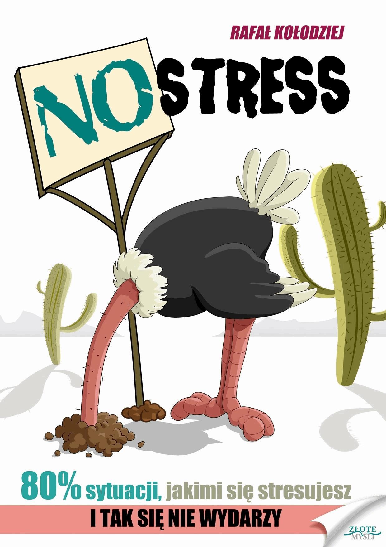 Okładka:NO STRESS. Dlaczego 80% sytuacji, którymi się stresujesz, nigdy się nie wydarzy? 