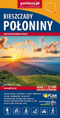 Bieszczady Połoniny. Mapa turystyczna w skali 1:25 000 -  - książka