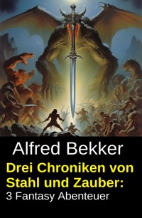 Drei Chroniken von Stahl und Zauber: 3 Fantasy Abenteuer - Alfred Bekker - ebook