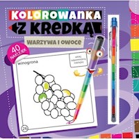 Kolorowanka z kredką Warzywa i owoce - Południak Marcin - książka