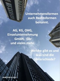 Unternehmensformen auch Rechtsformen benannt. Welche gibt es und was sind die Unterschiede. - Martina Kloss - ebook