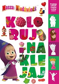 Masza i Niedźwiedź Koloruj i naklejaj 2 -  - książka
