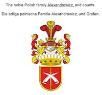 The noble Polish family Alexandrowicz, and counts. Die adlige polnische Familie Alexandrowicz, und Grafen. - Werner Zurek - ebook