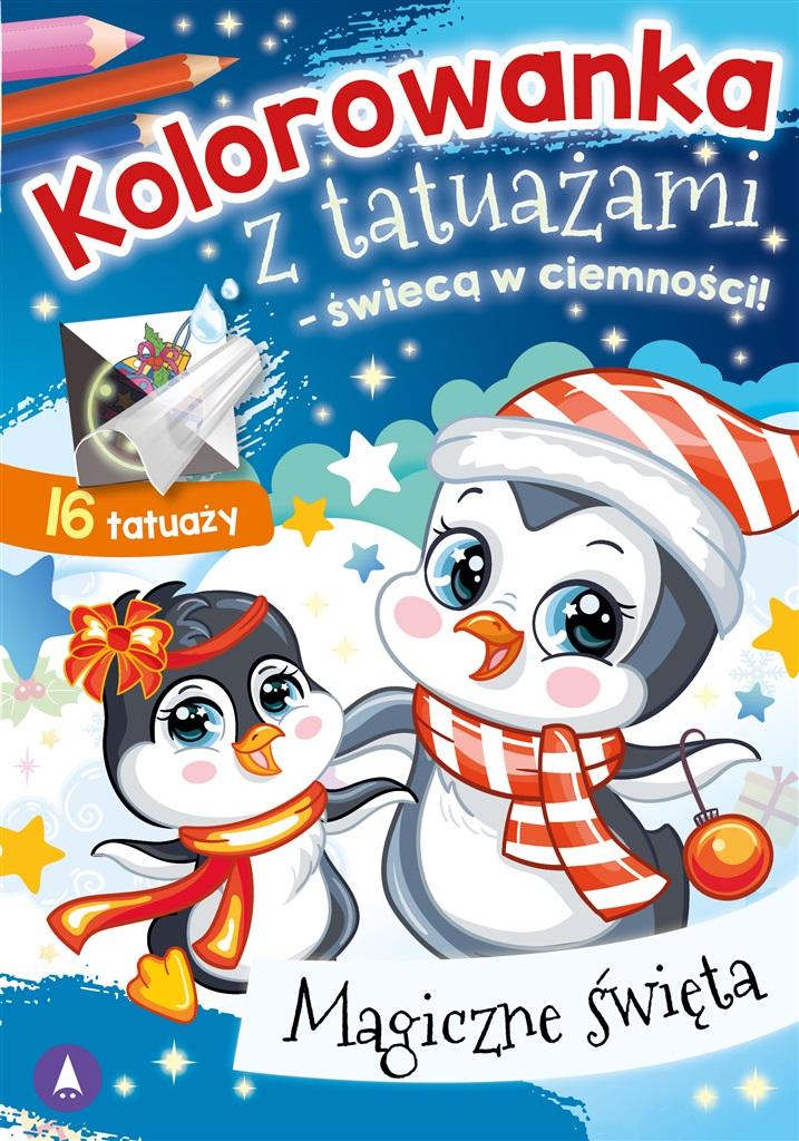 Kolorowanka z tatuażami. Magiczne święta - zbiorowa praca - książka