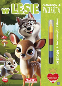 Ciekawskie zwierzęta W lesie z kredką i naklejkami - Salamon Katarzyna - książka