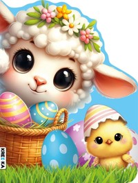 Książeczka kartonowa wielkanocny baranek -  - książka