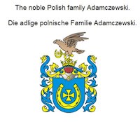 The noble Polish family Adamczewski. Die adlige polnische Familie Adamczewski. - Werner Zurek - ebook