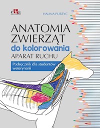 Anatomia zwierząt do kolorowania. Aparat ruchu. Podręcznik dla studentów weterynarii - Purzyc Halina - książka