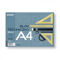 Blok techniczny biały - Premium, A4/10 arkuszy -  - książka