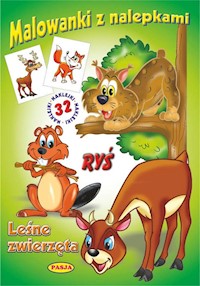 Malowanki z nalepkami - Leśne zwierzęta Ryś - Błędowski Ernest - książka