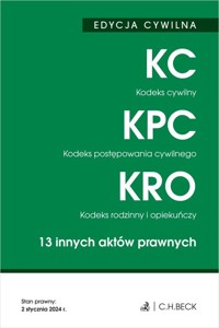 Kodeks cywilny Kodeks postępowania cywilnego Kodeks rodzinny i opiekuńczy 13 innych aktów prawnych -  - książka