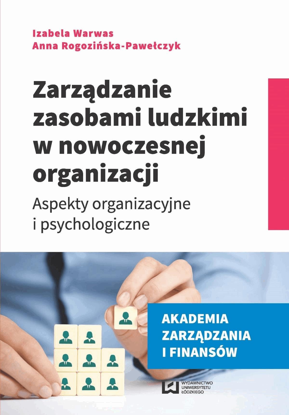 Okładka:Zarządzanie zasobami ludzkimi w nowoczesnej organizacji. Aspekty organizacyjne i psychologiczne 