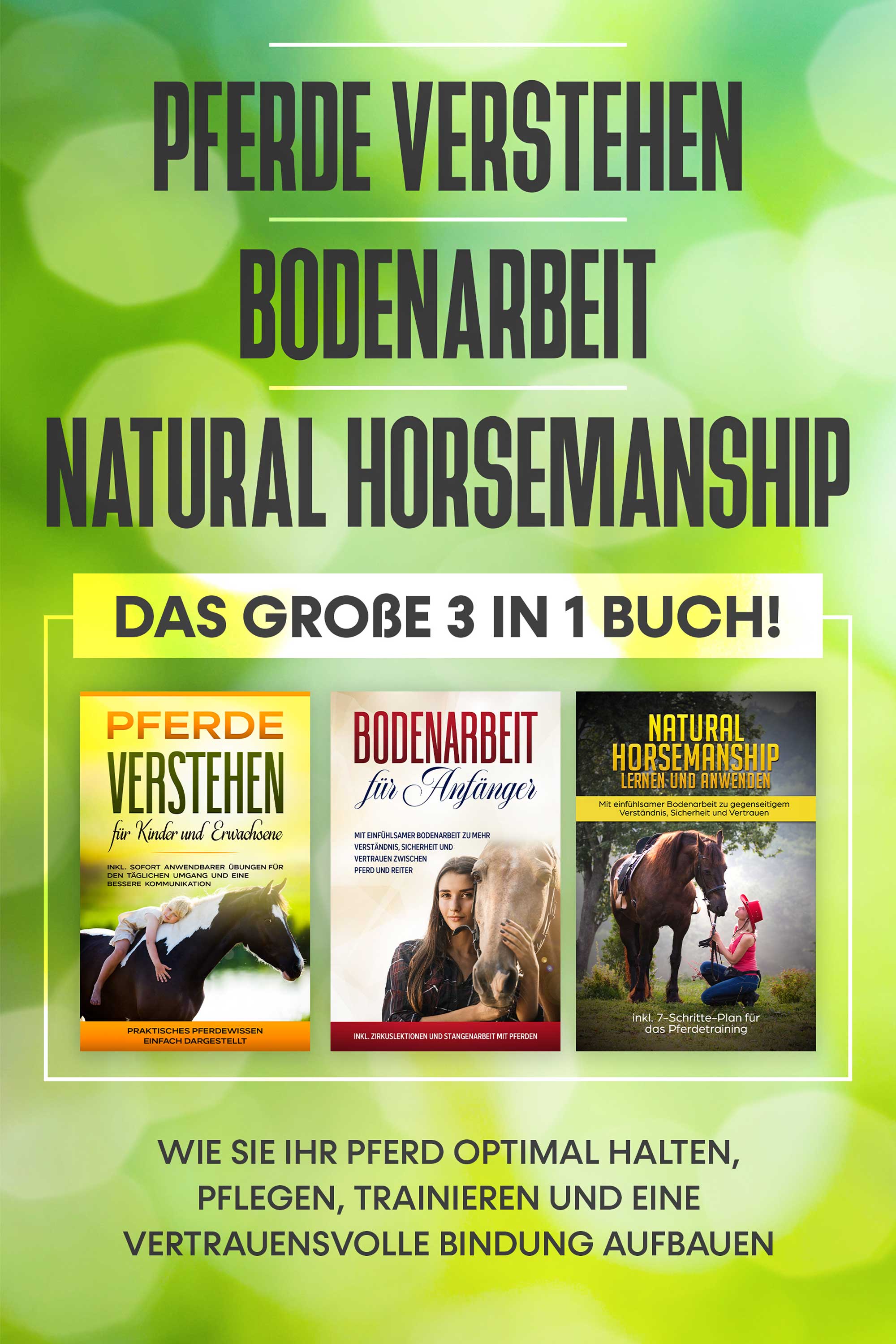 Pferde verstehen | Bodenarbeit | Natural Horsemanship: Das große 3 in 1 Buch! - Wie Sie Ihr Pferd halten, pflegen, trainieren und eine vertrauensvo...