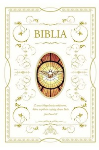 Biblia domowa z białą obwolutą - wizerunek Ducha Świętego -  - książka